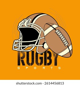 rugby sport typography slogan. Vector illustrations for printed t-shirts, screen printing