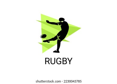 Rugby sport vector simple icon. playing rugby. sport pictogram, vector illustration.