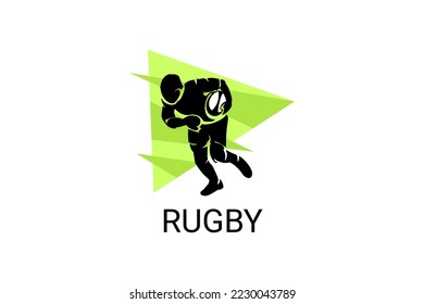 Rugby sport vector simple icon. playing rugby. sport pictogram, vector illustration.