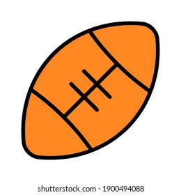 Rugby, sports, play icon vector image. Can also be used for education. Suitable for use on web apps, mobile apps and print media.