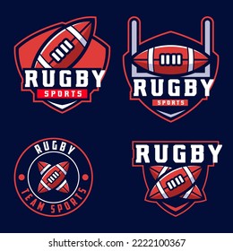 Rugby Sports Team Logo Templates