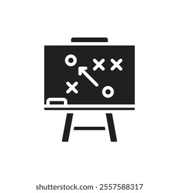 Rugby Strategy Filled Icon Vector Illustration