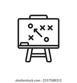 Rugby Strategy Outline Icon Vector Illustration