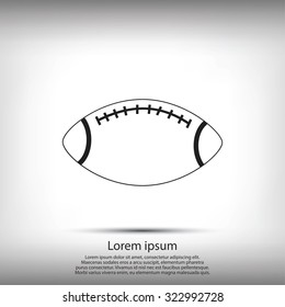 Rugby symbol icon 