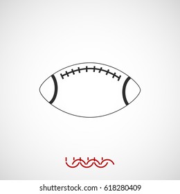 Rugby symbol icon, vector best flat icon, EPS