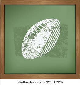 Rugby symbol on background background, vector