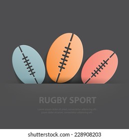 Rugby symbol,Blank for your text,clean vector