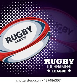 rugby tournament league ball and dots