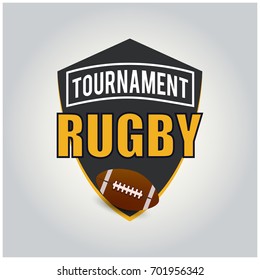 Rugby Tournament Logo, American Logo Sport Rugby Tournament Logo, American Logo Sport