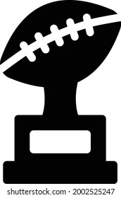rugby trophy vector glyph flat icon