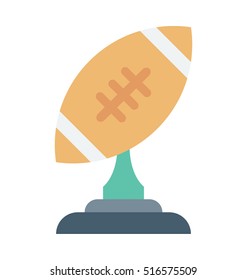 Rugby Trophy Vector Icon 