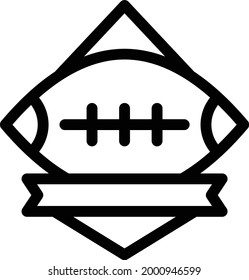 rugby trophy vector thin line icon