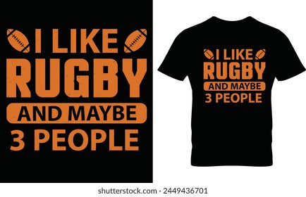 Rugby t-shirt design vector graphic.