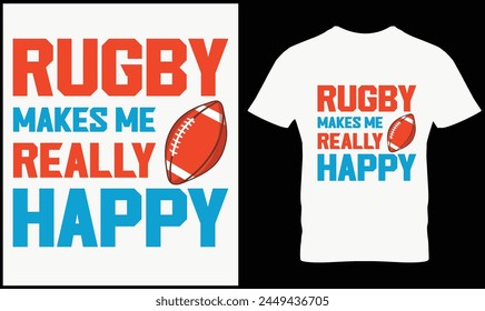 Rugby t-shirt design vector graphic.