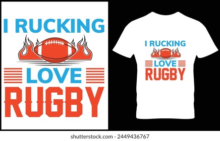 Rugby t-shirt design vector graphic.