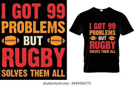 Rugby t-shirt design vector graphic.