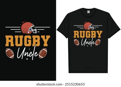 Tío de rugby Fútbol americano rugby jugando tipografía gráficas diseño de camiseta