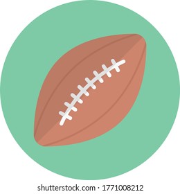 rugby vector flat color icon 