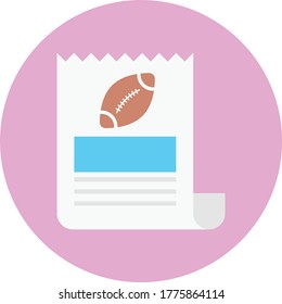 rugby vector flat color icon