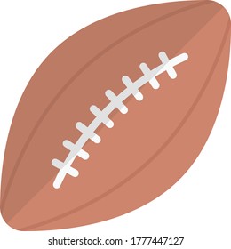 rugby vector flat color icon