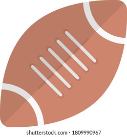 rugby vector flat color icon 