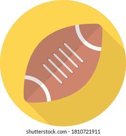 rugby vector flat color icon 