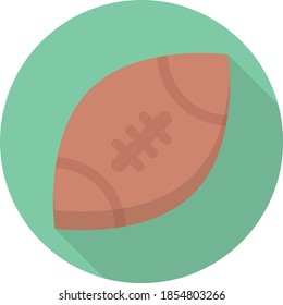rugby vector flat colour icon 