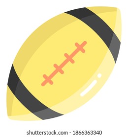 rugby vector flat icon, school and education icon