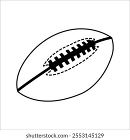 Rugby Vector Icon, american ball, champion icon, sport ball icon, laces vector icon