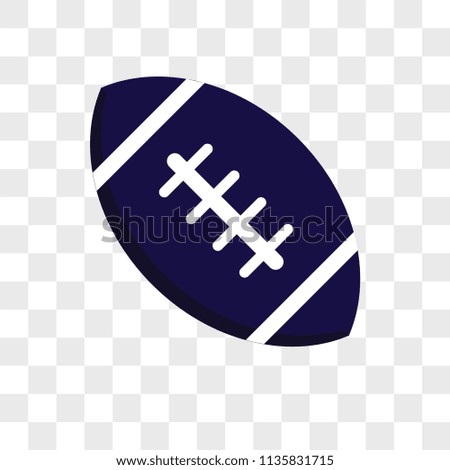 Rugby vector icon on transparent background, Rugby icon