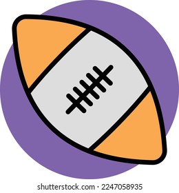 Rugby Vector Icon which is suitable for commercial work and easily modify or edit it
