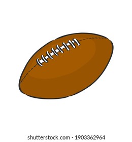 ilustración de vector de rugby. bola de rugby, ilustración vectorial