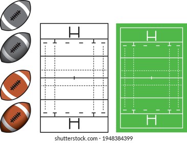 Rugby vector illustration material collection