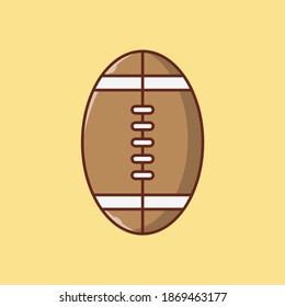 rugby vector line flat icon