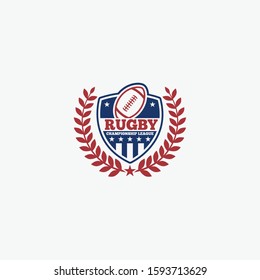 RUGBY Vector Logo Design Template