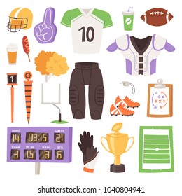 Rugby vector rugger sportswear and ball for competition on stadium illustration set of sportsman clothes in rugby league isolated on white background
