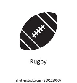 Rugby vector solid Icon Design illustration. Sports And Awards Symbol on White background EPS 10 File