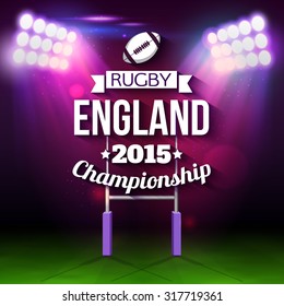 Rugby World Cup 2015 typographical background. Vector illustration