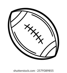 rugby-ball of a line art vector