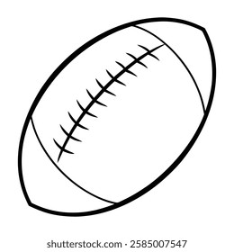 rugby-ball of a line art vector