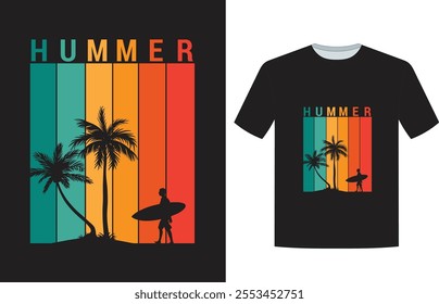 A rugged and dynamic T-shirt design featuring a bold depiction of a Hummer, symbolizing strength and adventure.