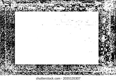 Rugged Frame. Grunge Urban Background Texture Vector. Dust Overlay. Distressed Grainy Grungy Framing Effect. Distressed Backdrop Vector Illustration. EPS 10.