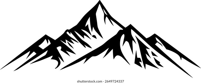 Montanha resistente pico paisagem projeto abstrato representação gráfica de majestade da natureza