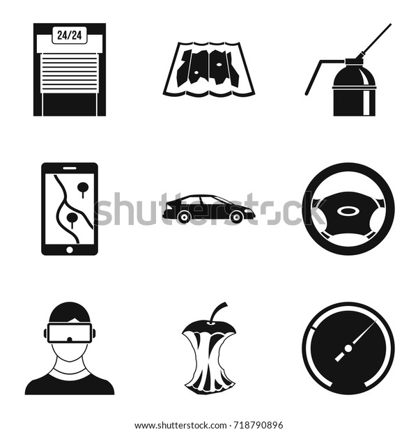 Rugged terrain icons\
set. Simple set of 9 rugged terrain vector icons for web isolated\
on white background