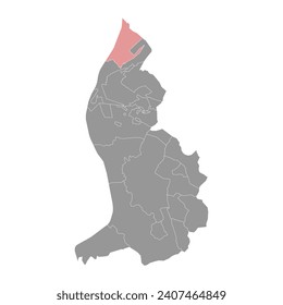 Ruggell municipality map, administrative division of Liechtenstein. Vector illustration.