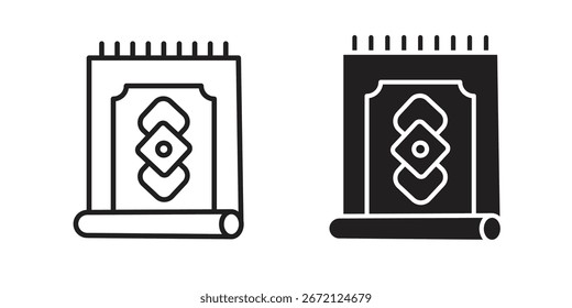 Rugs icon Black and White Vector Graphic