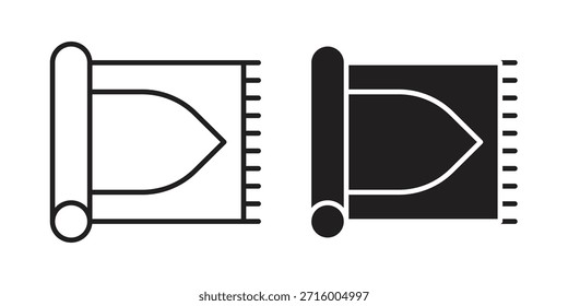 Conceito de ícone de tapetes para infográfico, site ou aplicativo.