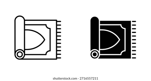 Designkollektion für Teppiche. Vektorzeichen und Symbol für UI-Designs