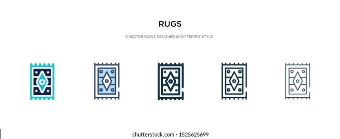 rugs icon in different style vector illustration. two colored and black rugs vector icons designed in filled, outline, line and stroke style can be used for web, mobile, ui