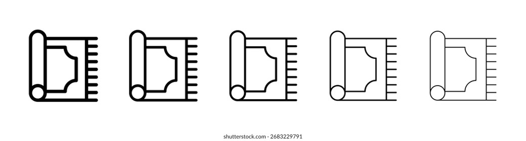 Icono de alfombras para concepto móvil y Diseño web.
